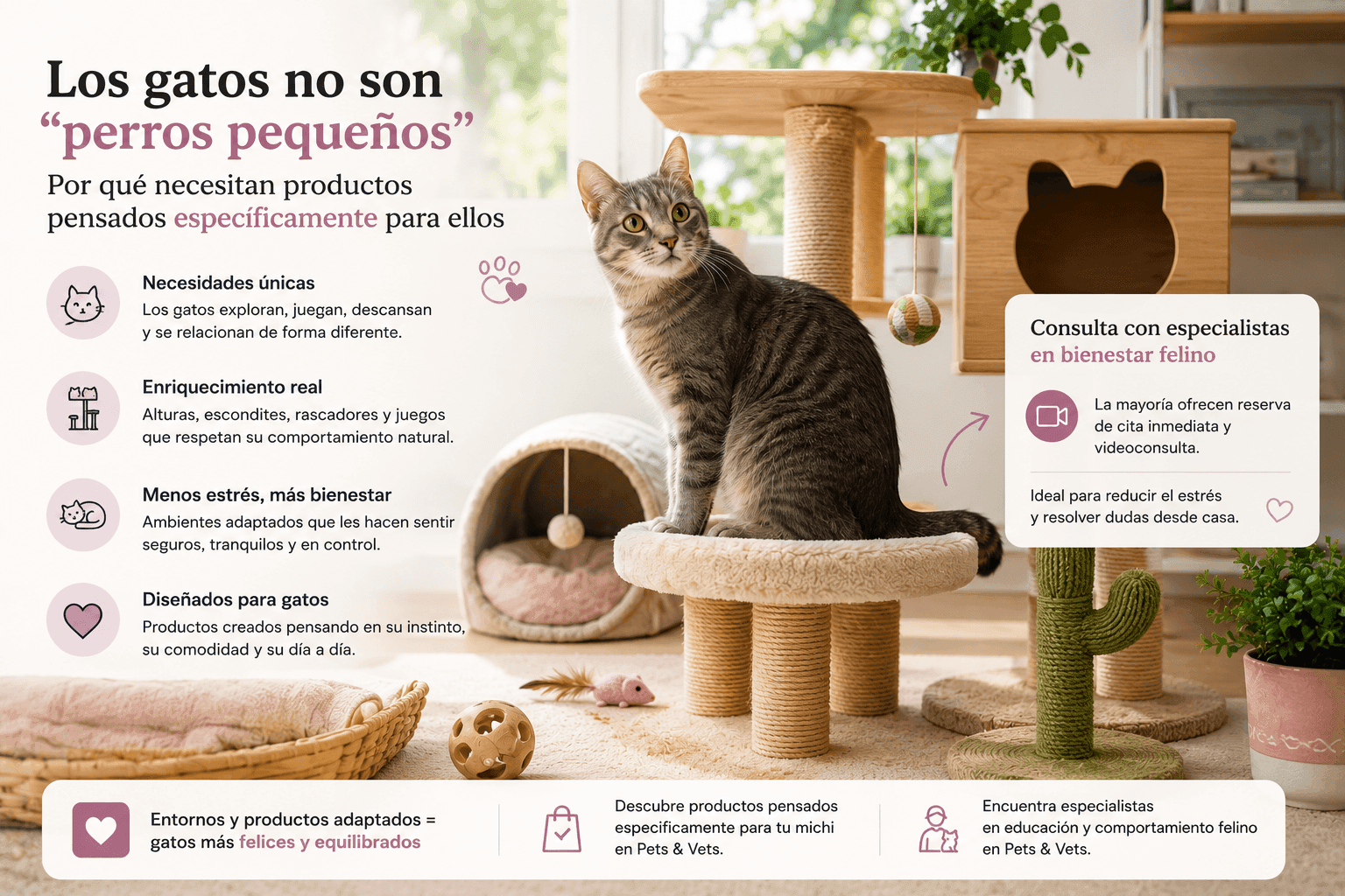 Los gatos no son “perros pequeños”: por qué necesitan productos pensados específicamente para ellos