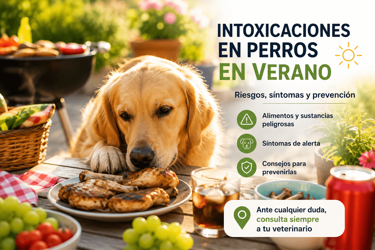 Intoxicaciones en perros en verano: riesgos, síntomas y prevención