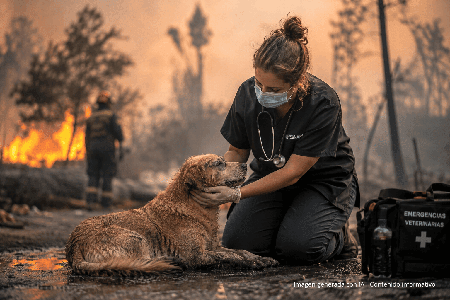 Incendios y animales: qué hacer y el papel de los veterinarios